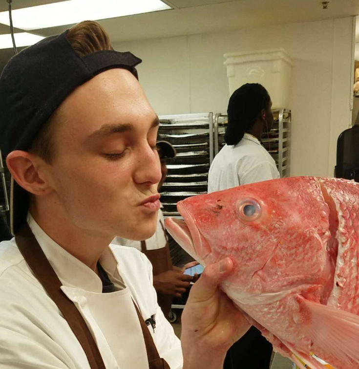 Me making kissy face at a fish